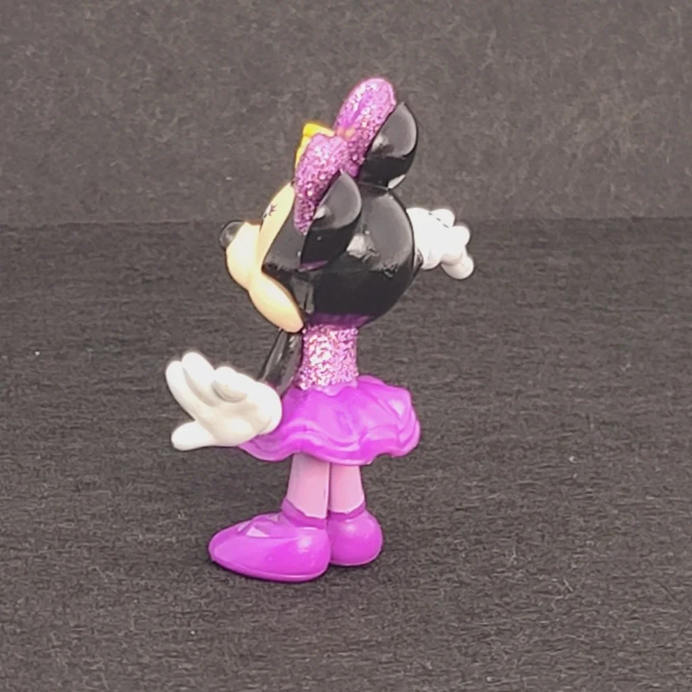 Disney Minnie Mouse GLITTER Purple Figure CAKE TOPPER Happy Meal Toy